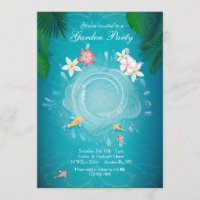 Invitación de la charca de Koi