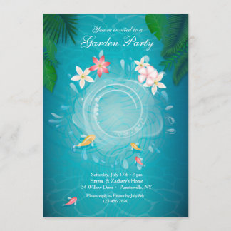 Invitación de la charca de Koi