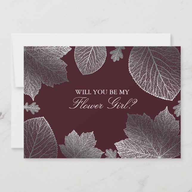 Invitación de la chica de la flor de la boda de ot (Anverso)
