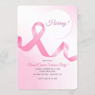 Invitación de la cinta del cáncer de pecho