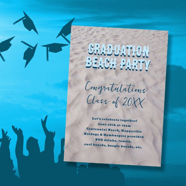 Invitación de la clase de graduación tema fiesta d (Subido por el creador)
