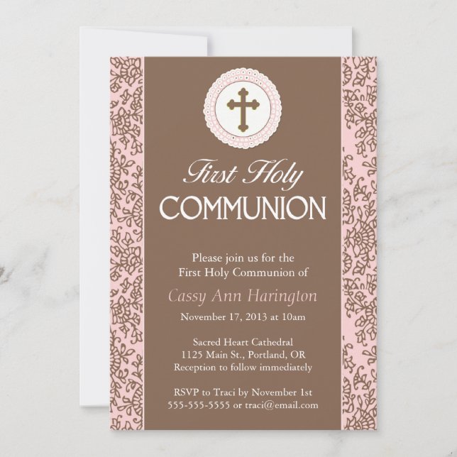 Invitación de la comunidad de hojas rosadas (Anverso)