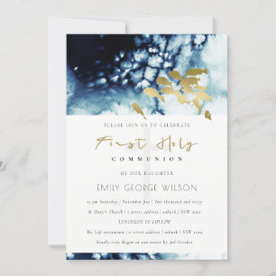 INVITACIÓN DE LA COMUNIÓN DE PESCADO SANTO DE ORO 