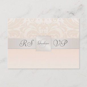 Invitación de la contestación de RSVP del damasco