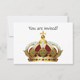 Invitación de la Corona Real con joyas