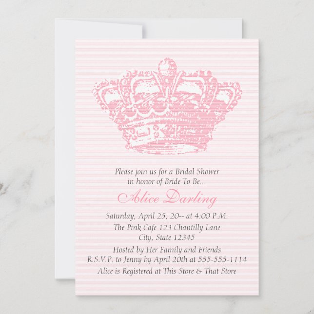 Invitación de la corona rosa (Anverso)
