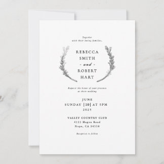 Invitación de la corona Wreath clásica