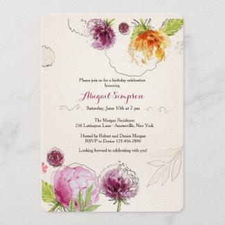 Invitación de la dicha de la flor