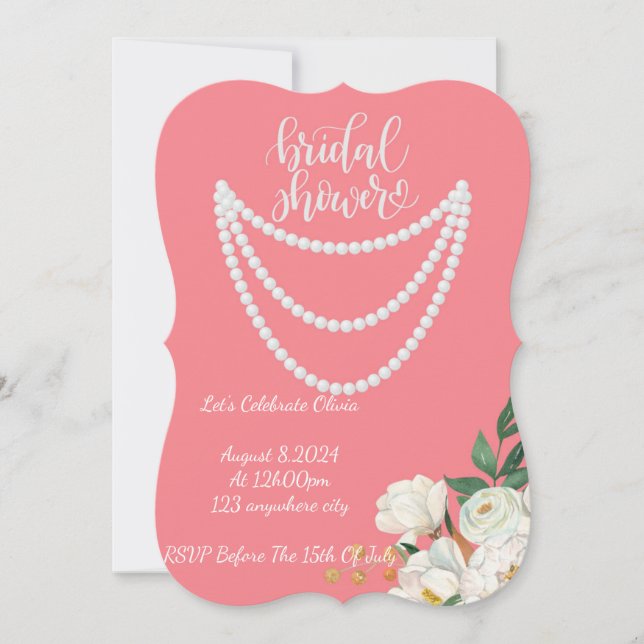 INVITACIÓN DE LA DUCHA BRIDAL (Anverso)