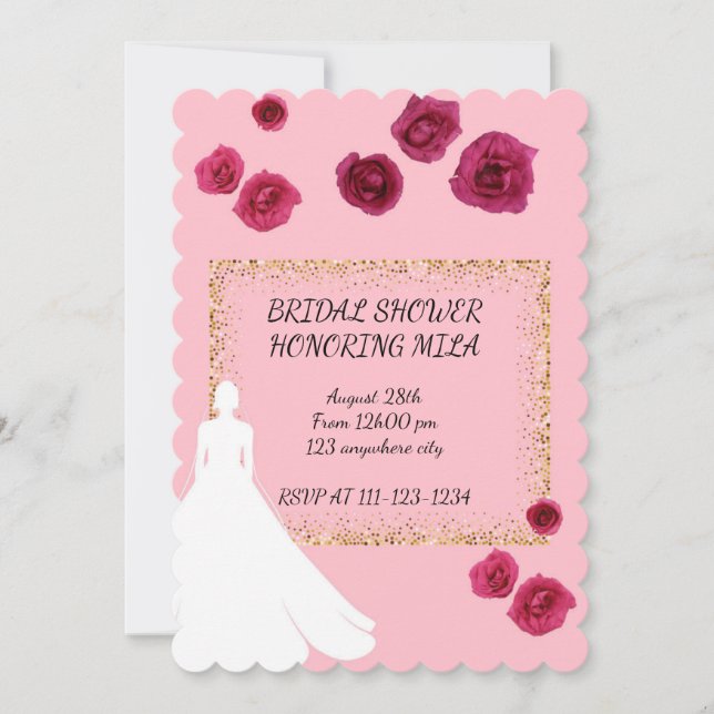 INVITACIÓN DE LA DUCHA BRIDAL (Anverso)