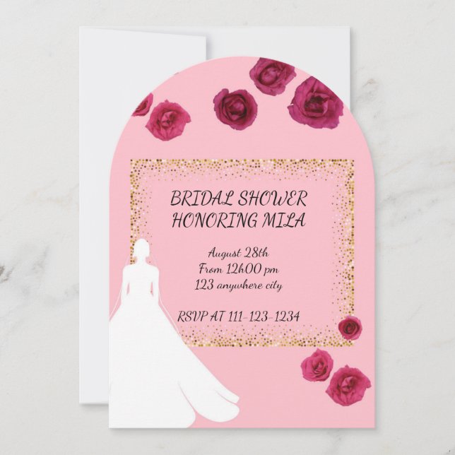 INVITACIÓN DE LA DUCHA BRIDAL (Anverso)