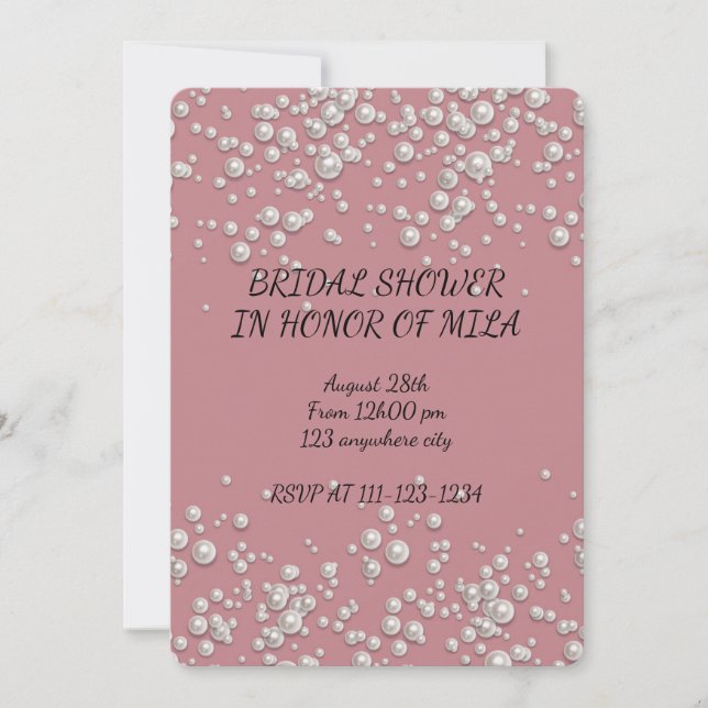 INVITACIÓN DE LA DUCHA BRIDAL (Anverso)