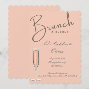 INVITACIÓN DE LA DUCHA BRIDAL BRUNCH Y BUBBLY