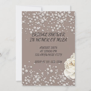 INVITACIÓN DE LA DUCHA BRIDAL CON PERLAS FAUX