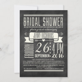 INVITACIÓN DE LA DUCHA BRIDAL DE CHALKBOARD MODERN