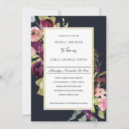 INVITACIÓN DE LA DUCHA BRIDAL DE LA ROSA ROSA ROSA