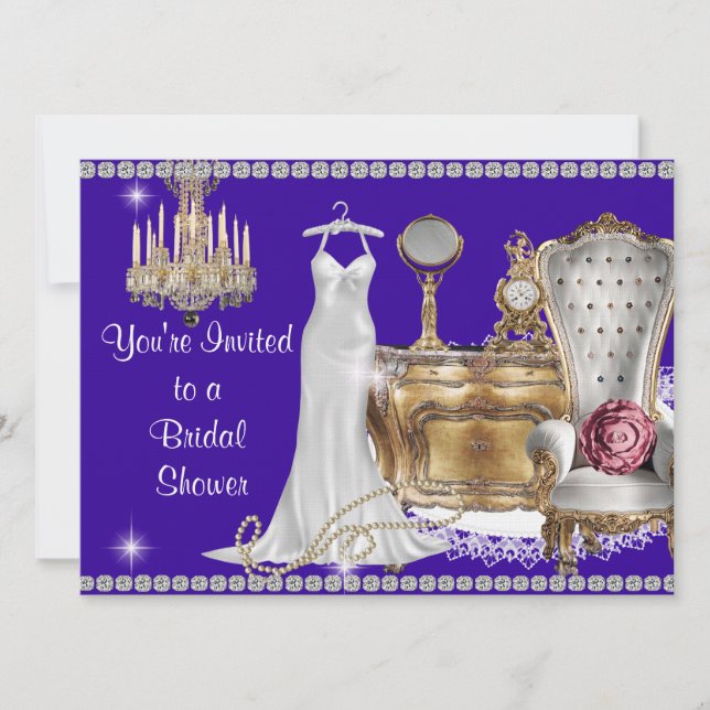 INVITACIÓN DE LA DUCHA BRIDAL DE LA VENTAJA (Anverso)