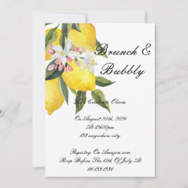INVITACIÓN DE LA DUCHA BRIDAL DE LIMONCELLO