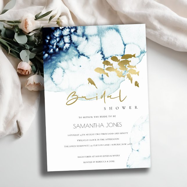 INVITACIÓN DE LA DUCHA BRIDAL DE PESCADO DE MAR BA (Subido por el creador)