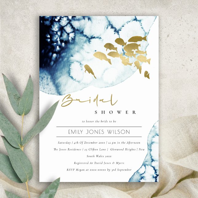INVITACIÓN DE LA DUCHA BRIDAL DE PESCADO DE MAR BA (Subido por el creador)