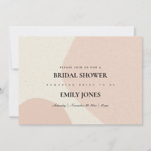 INVITACIÓN DE LA DUCHA BRIDAL DE RUBOR DE ABSTRACT