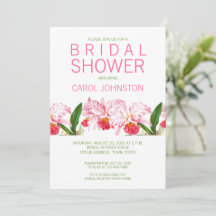 INVITACIÓN DE LA DUCHA BRIDAL MODERNA DE ORQUILLAS