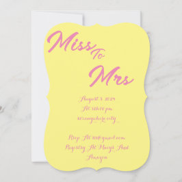 INVITACIÓN DE LA DUCHA BRIDAL SENCILLA MODERNA ROS