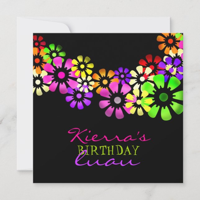 Invitación de la ducha de 311 flores (Anverso)