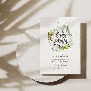 Invitación de la ducha de bebé geométrica Pastel t