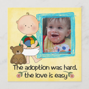 invitación de la ducha de la adopción