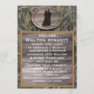 Invitación de la ducha de la boda de Camo