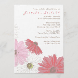 Invitación de la ducha de la boda de la margarita