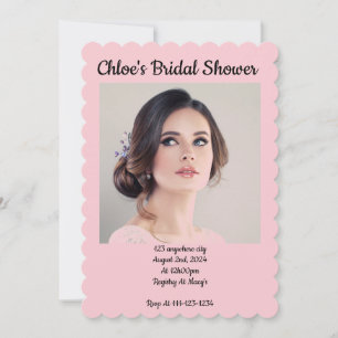 INVITACIÓN DE LA DUCHA DE LA BRIDAL DE PINK PHOTO 