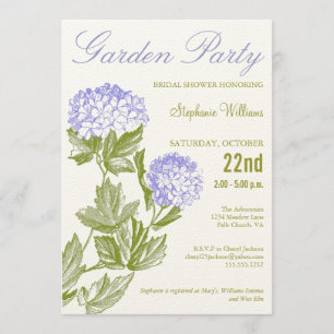 Invitación de la ducha de la fiesta de jardín