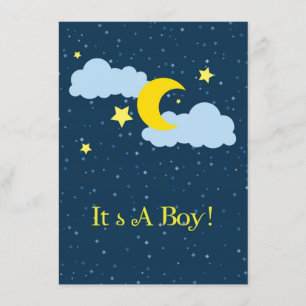 Invitación de la ducha de la luna y del bebé de