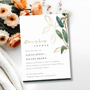 INVITACIÓN DE LA DUCHA DE LA PAREJA FOLIAGE DE EUC