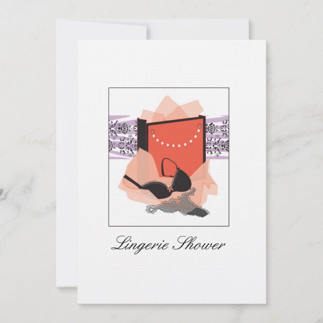 Invitación de la ducha de la ropa interior (Anverso)