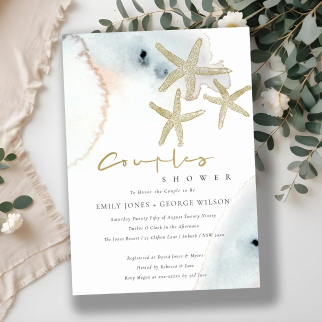 INVITACIÓN DE LA DUCHA DE LAS PAREJAS STARFISH DE  (Subido por el creador)
