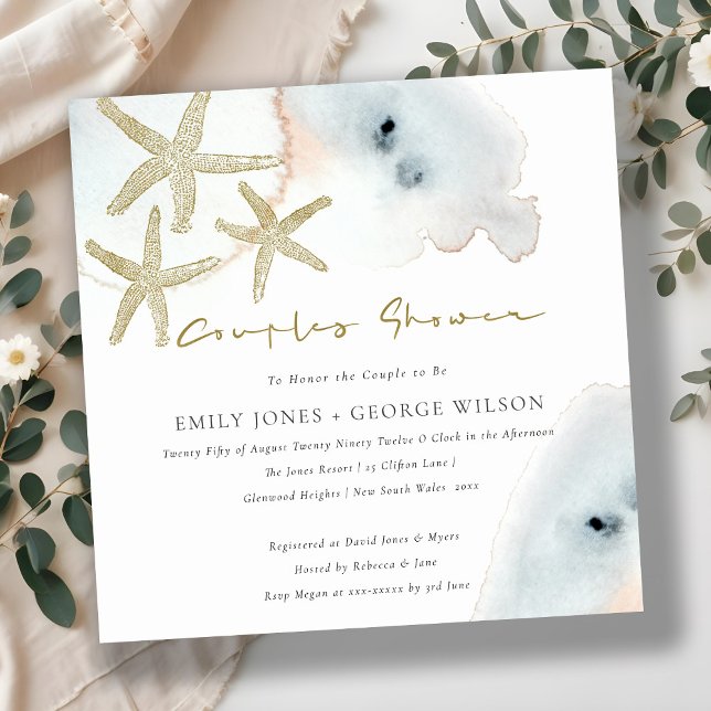 INVITACIÓN DE LA DUCHA DE LAS PAREJAS STARFISH DE  (Subido por el creador)