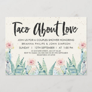 Invitación de la ducha de los pares del amor del