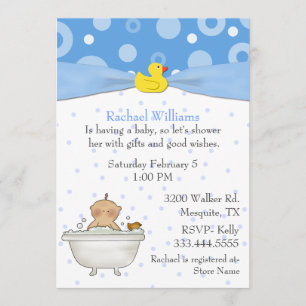 Invitación de la ducha del bebé del baño de