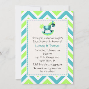 Invitación de la ducha del bebé del par moderno