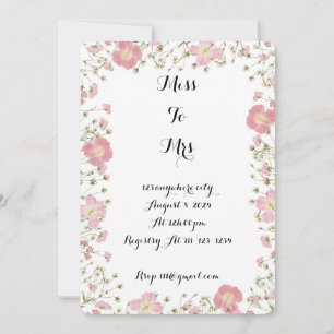 INVITACIÓN DE LA DUCHA DEL BRIDAL DE PINO DE FLORE
