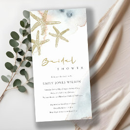 INVITACIÓN DE LA DUCHA DEL BRIDAL STARFISH DE LA P