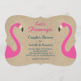 Invitación de la ducha del par de la playa del