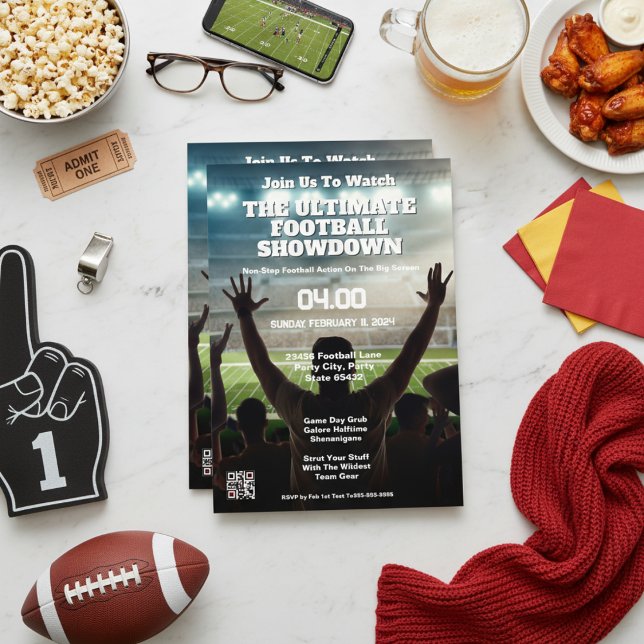 Invitación de la Epic Football Rivalry Party (Epic Football Rivalry Party Invitation)