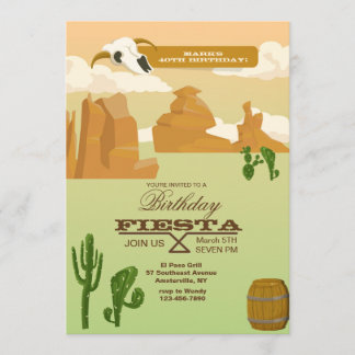 Invitación de la escena del desierto