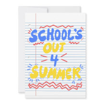 Invitación de la escuela al papel de hoja suelta