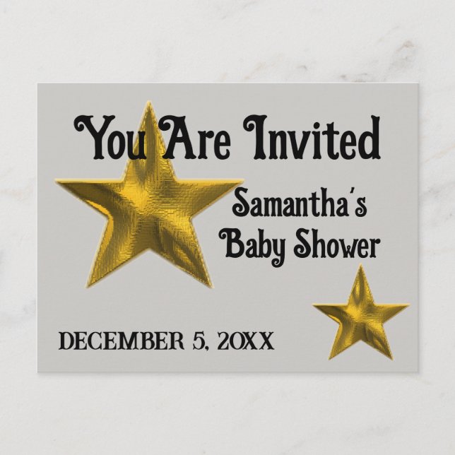 Invitación de la estrella superestrella de bienven (Anverso)