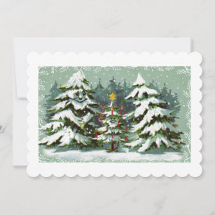 Invitación de la familia de árboles de Navidad